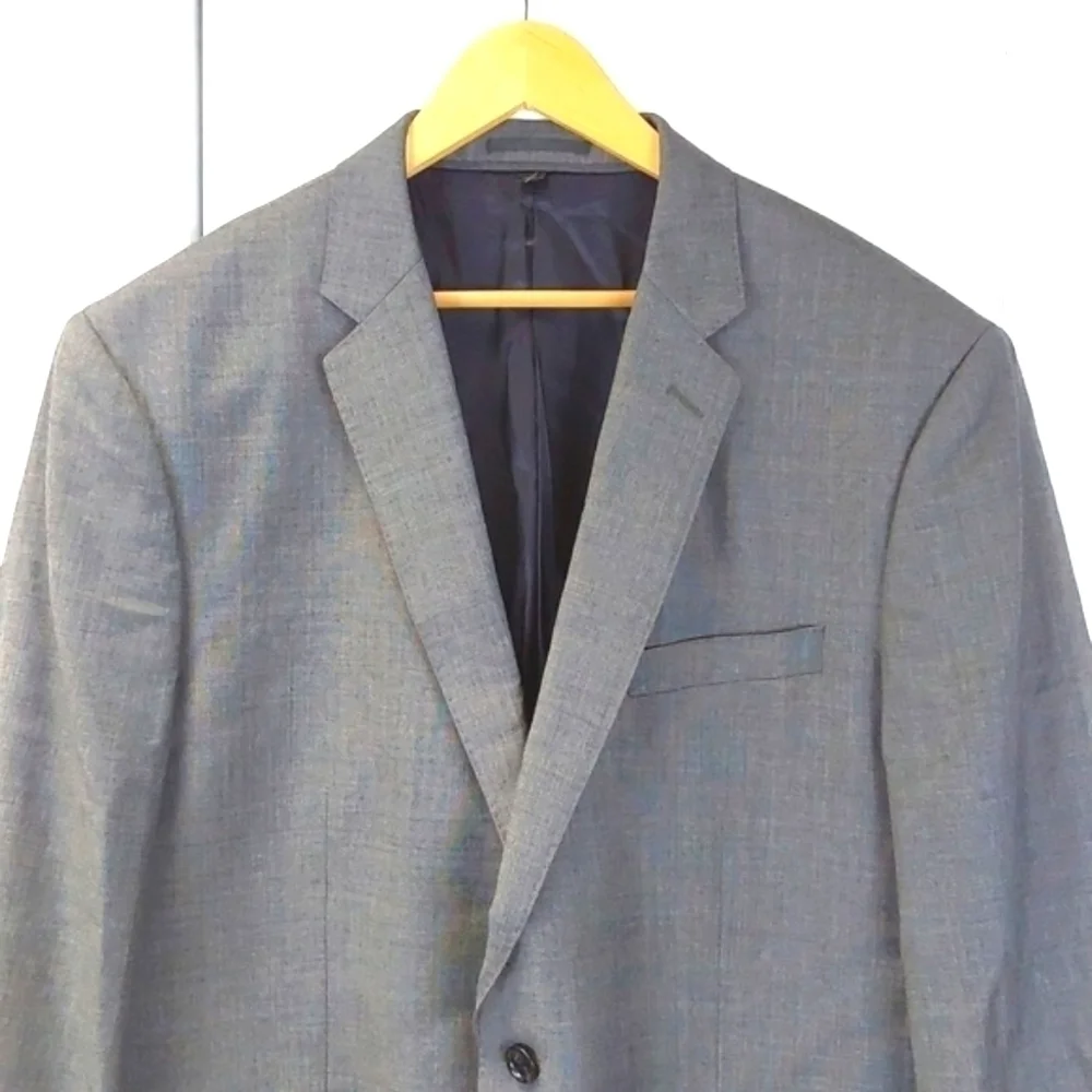 Tollegno 1900 J.Crew Crosby |Gray Charcoal Wool Suit Coat Neutral Luxury Sz.46r